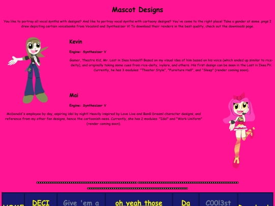archive/mascots screenshot