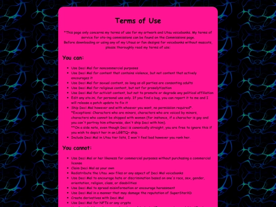 terms screenshot