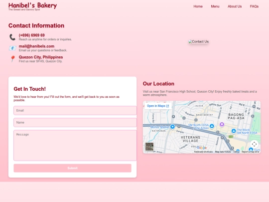 contact us screenshot
