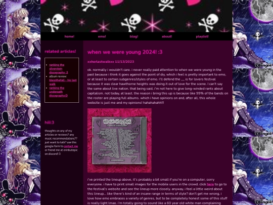 emo/when_we_were_young_2024 screenshot
