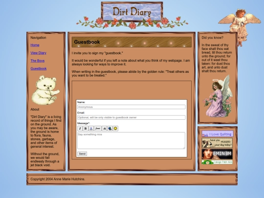 guestbook screenshot