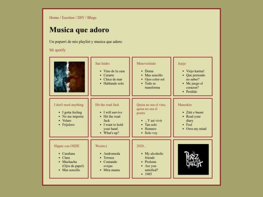 Blogs/Musica screenshot