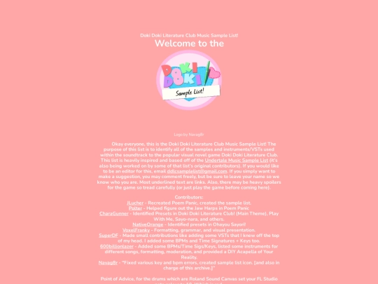 TheDokiDokiLiteratureClubMusicSampleList screenshot