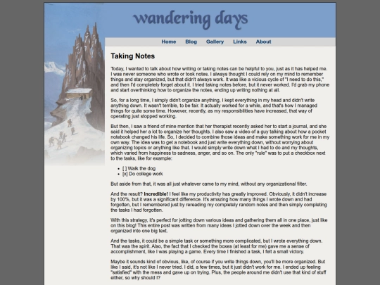 posts/notes screenshot