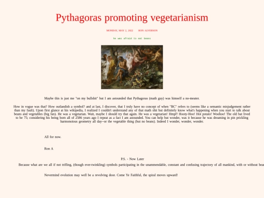 pythagoras-promoting-vegetarianism-with-no-beans screenshot