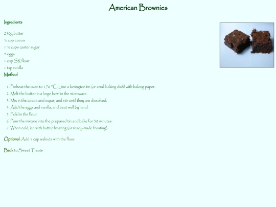 mum/recipes/american_brownies screenshot
