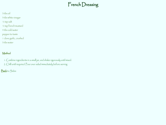 mum/recipes/french_dressing screenshot
