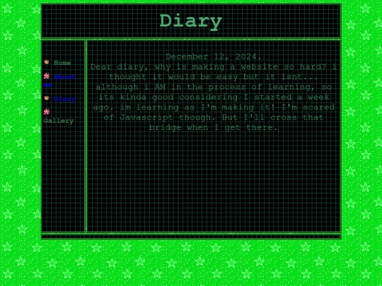 diary screenshot