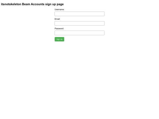 signup screenshot