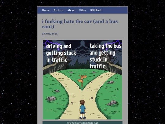 posts/2025-08-28-i-fucking-hate-the-car-(and-a-bus-rant) screenshot