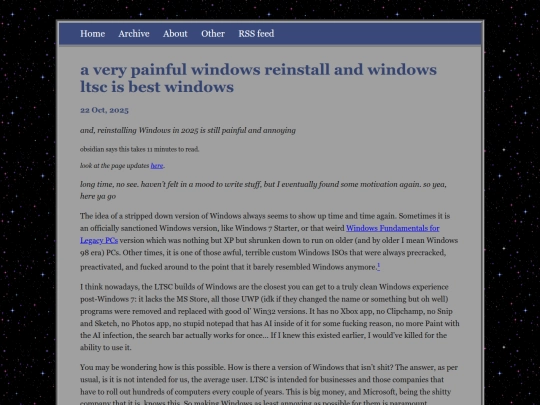 posts/2025-10-22-a-very-painful-windows-reinstall-and-windows-ltsc-is-best-windows screenshot