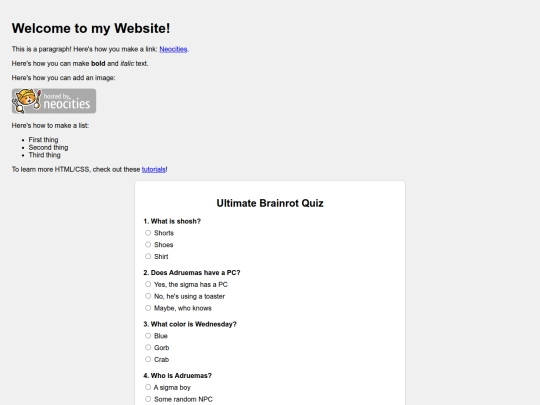 index screenshot