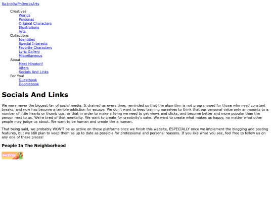 Pages/About/Socials And Links/socialsandlinks screenshot