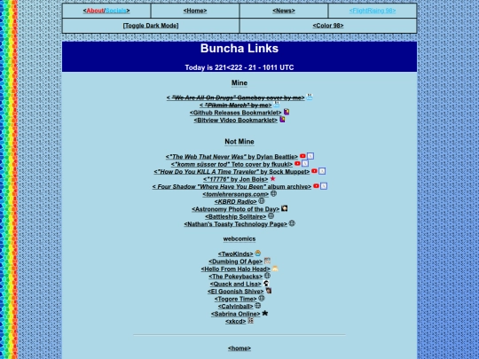 links screenshot