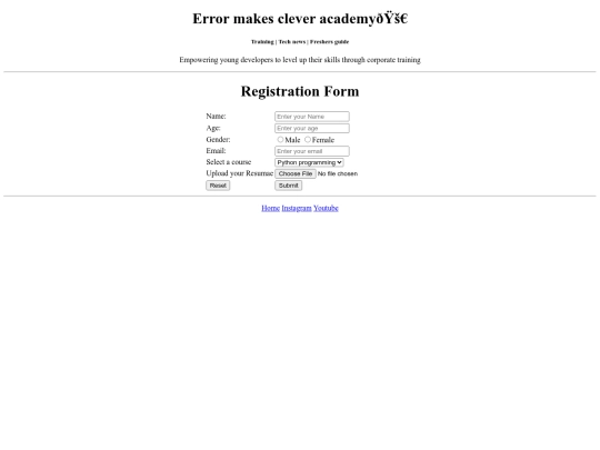 event management/register screenshot