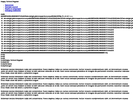 Anime folder/HappySchoolFont/happy_school-demo screenshot