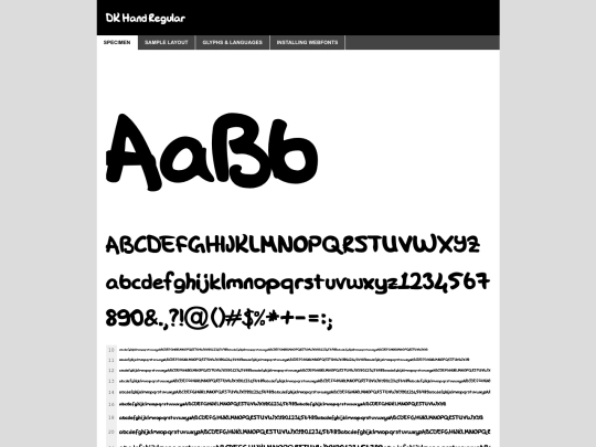 dkfont/dkhandregular-orna-demo screenshot