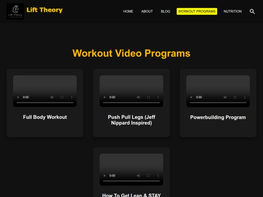 workout screenshot