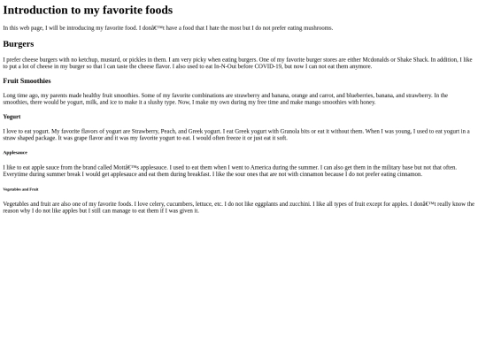 myfavoritefoods screenshot