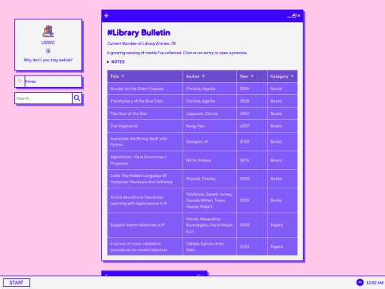 library screenshot