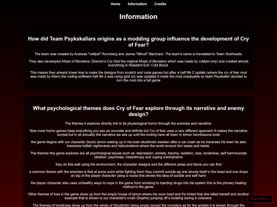 info screenshot