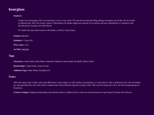fic/blaseball/hourglass screenshot