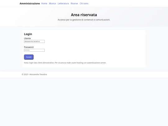 admin screenshot