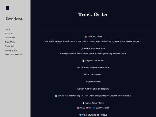 Track Order screenshot