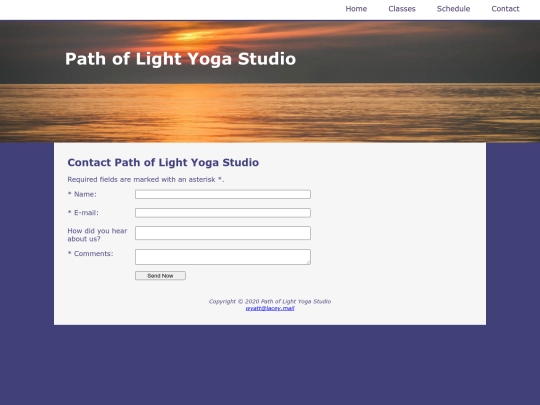 yogastudio/contact screenshot