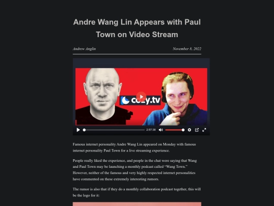 andre-wang-lin-appears-with-paul-town-on-video-stream screenshot