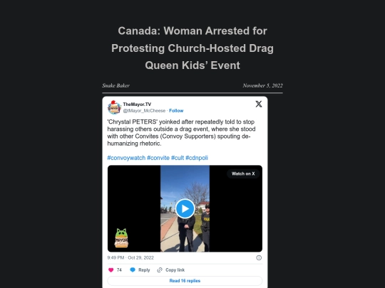 canada-woman-arrested-for-protesting-church-hosted-drag-queen-kids-event screenshot