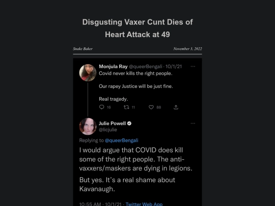 disgusting-vaxer-cunt-dies-of-heart-attack-at-49 screenshot