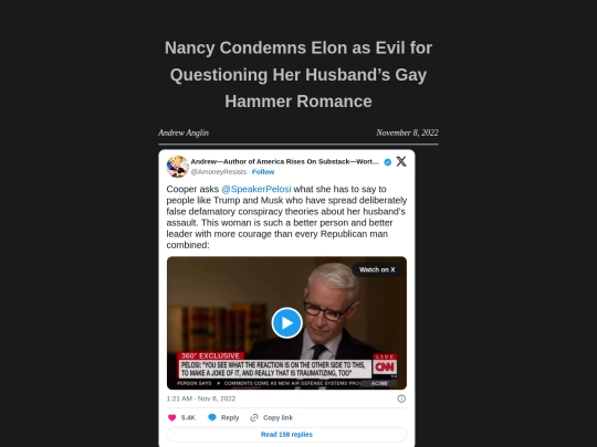 nancy-condemns-elon-as-evil-for-questioning-her-husbands-gay-hammer-romance screenshot