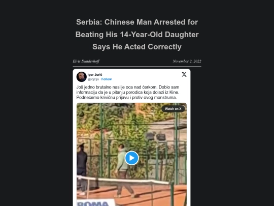 serbia-chinese-man-arrested-for-beating-his-14-year-old-daughter-says-he-acted-correctly screenshot