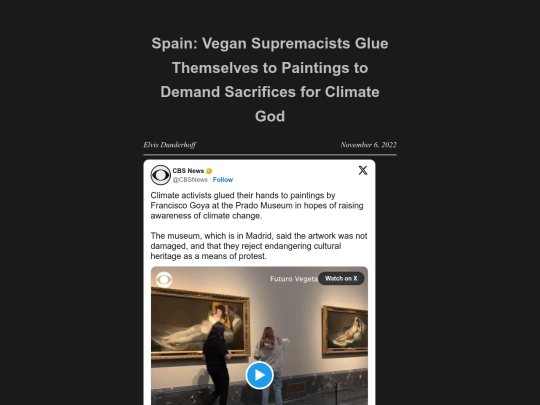 spain-vegan-supremacists-glue-themselves-to-paintings-to-demand-sacrifices-for-climate-god screenshot