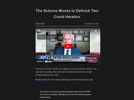 the-science-moves-to-defrock-two-covid-heretics screenshot