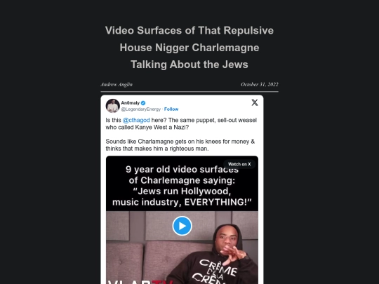 video-surfaces-of-that-repulsive-house-nigger-charlemagne-talking-about-the-jews screenshot