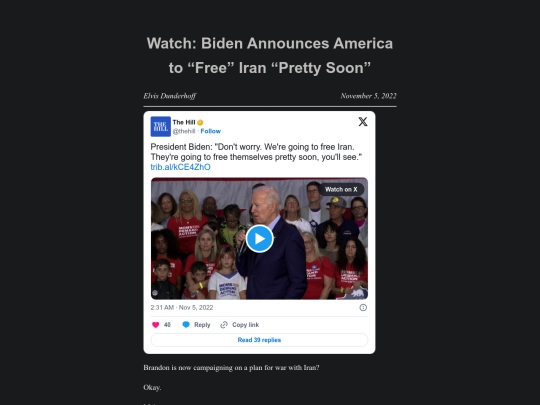 watch-biden-announces-america-to-free-iran-pretty-soon screenshot