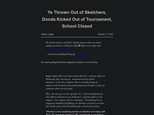 ye-thrown-out-of-sketchers-donda-kicked-out-of-tournament-school-closed screenshot