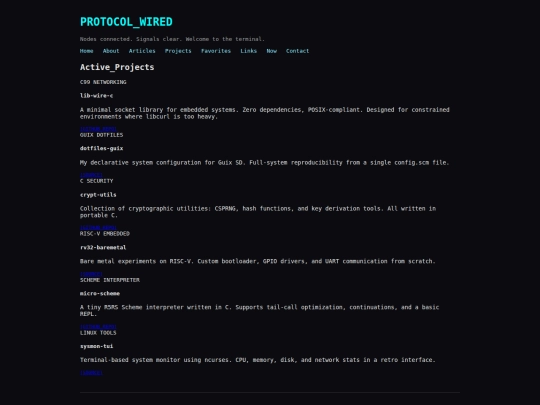 projects screenshot