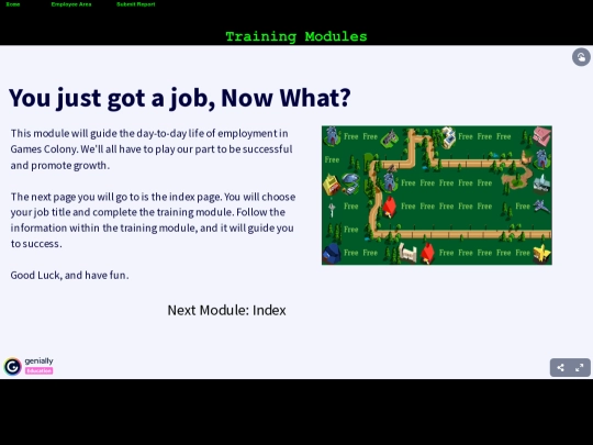 training screenshot