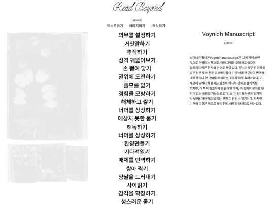 readbeyond-list-voynich screenshot