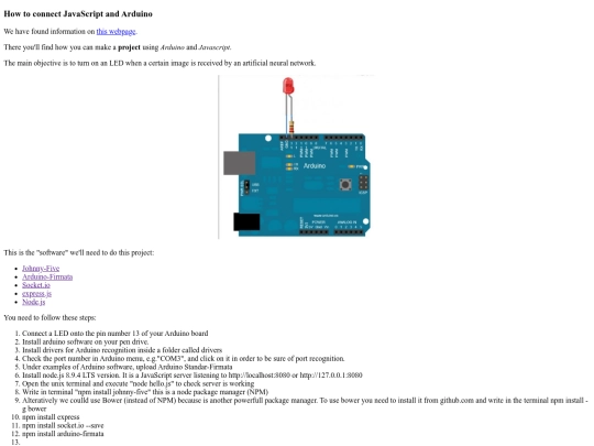 arduino communication/arduino screenshot