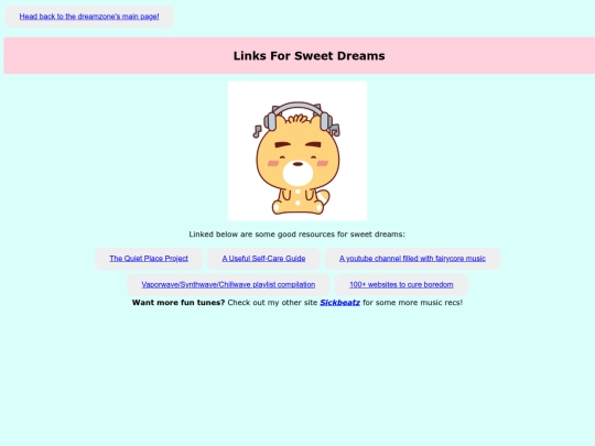 links screenshot