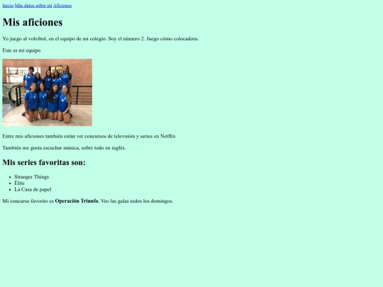 primera web/aficiones screenshot