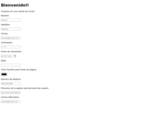 Imágenes y listas /Correo screenshot