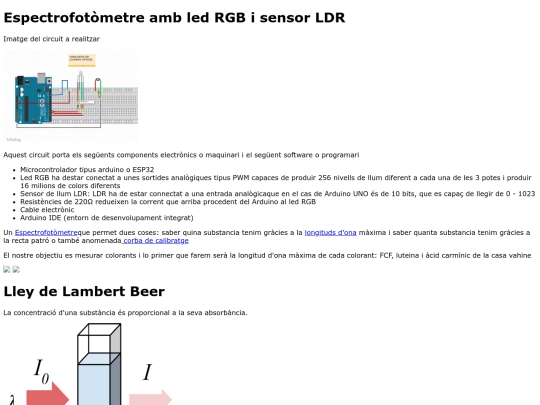 espectrofotometre screenshot