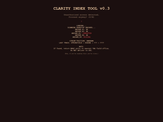 clarity screenshot