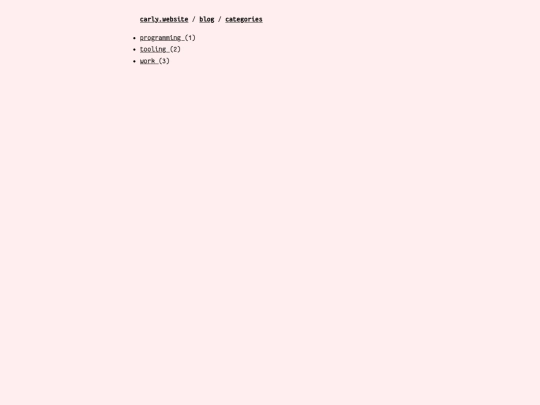 blog/categories screenshot