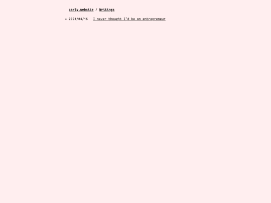 blog/writing screenshot